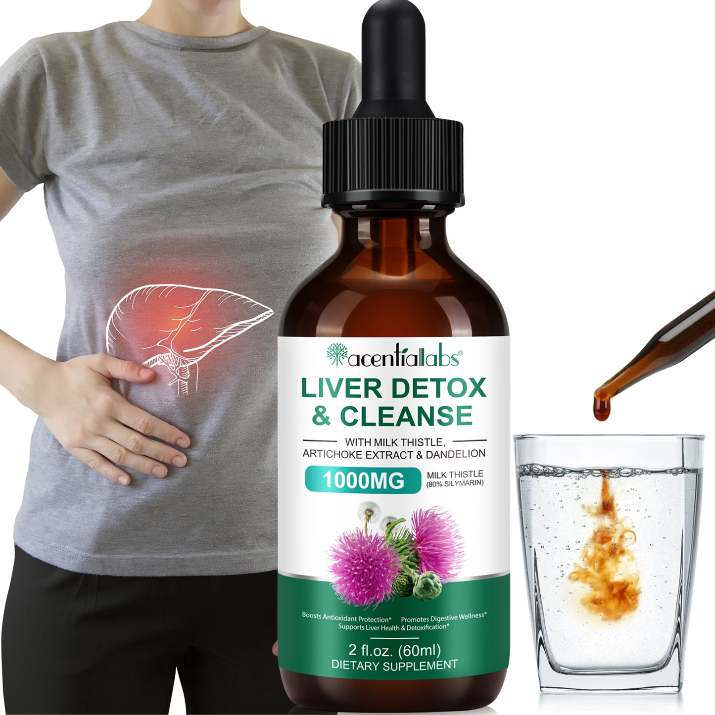 Acential Labs Liver Detox & Cleanse Drops 60ml