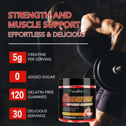 Acential Labs Creatine Monohydrate Gummies — Strawberry