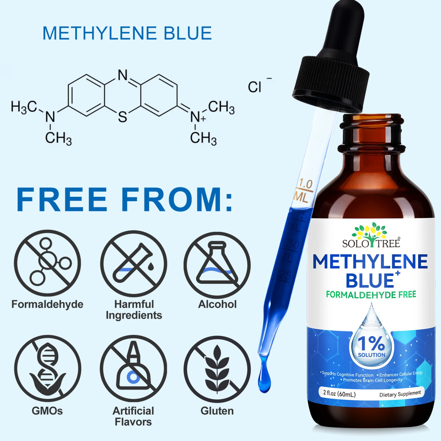 Solo Tree Methylene Blue 1% Solution USP Pharmaceutical Grade