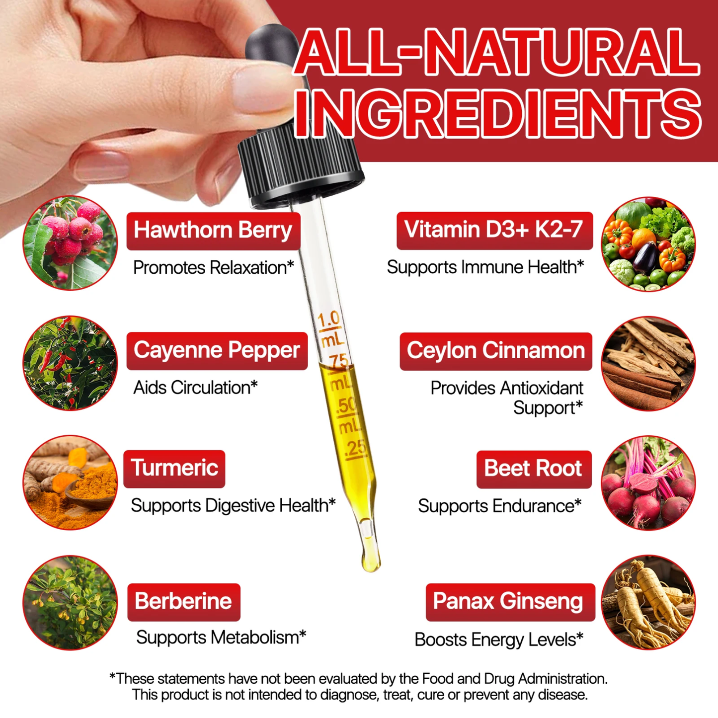 OneBotanic 9-in-1 Cayenne Pepper Liquid Drops