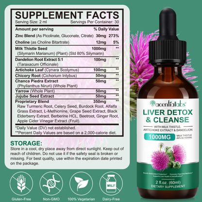 Acential Labs Liver Detox & Cleanse Liquid Drops