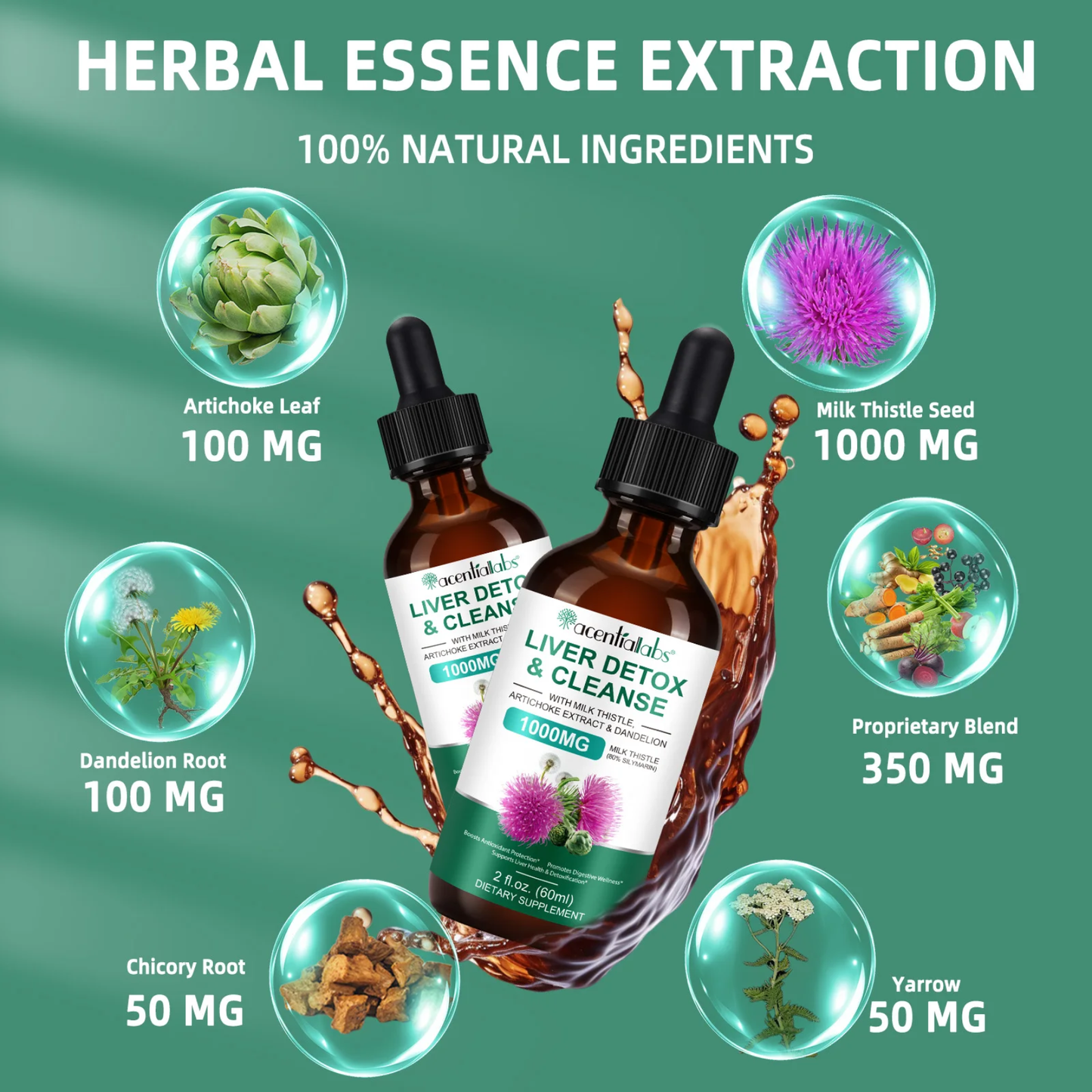 Acential Labs Liver Detox & Cleanse Liquid Drops