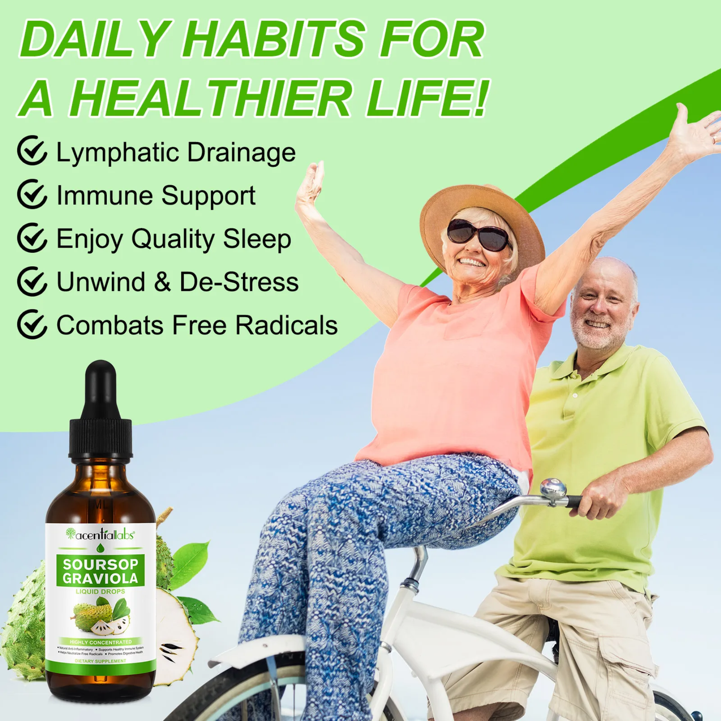 Acential Labs Soursop Graviola Liquid Drops