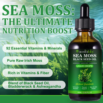 AcentialLabs Sea Moss + Black Seed Oil Liquid Drops