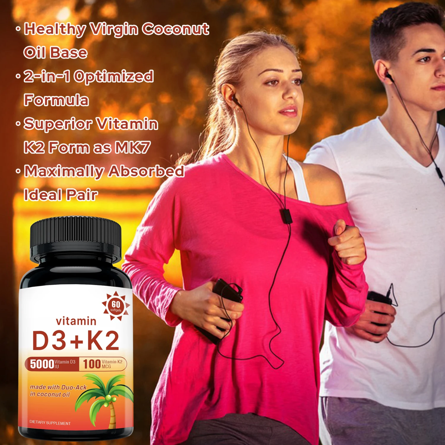 Vitamin D3 + K2 Softgels