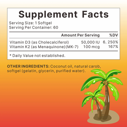 Vitamin D3 + K2 Softgels