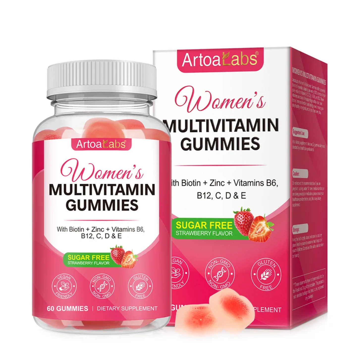 Artoa Labs Women’s Multivitamin Strawberry Flavor Gummies