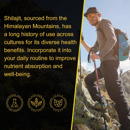 Himalayan Shilajit Liquid Drops 1000mg (60ml) – Natural Energy, Stamina & Focus Support | Fulvic Acid & Trace Minerals