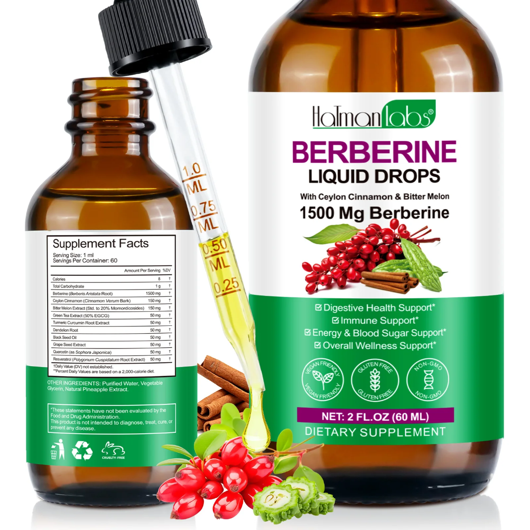 Holman Labs Berberine Liquid Drops 1500mg (60ml)