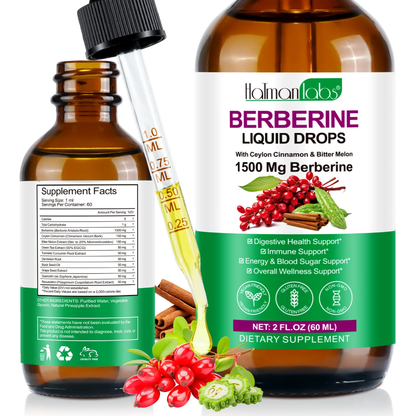 Holman Labs Berberine Liquid Drops 1500mg (60ml)