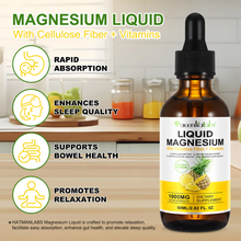 Acential Labs Liquid Magnesium 1000mg – High-Absorption Ionic Magnesium Supplement | Muscle Recovery, Sleep & Stress Support | Pineapple Flavor