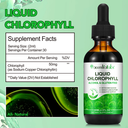 Acential Labs Liquid Chlorophyll 60ml — Daily Detox Drops