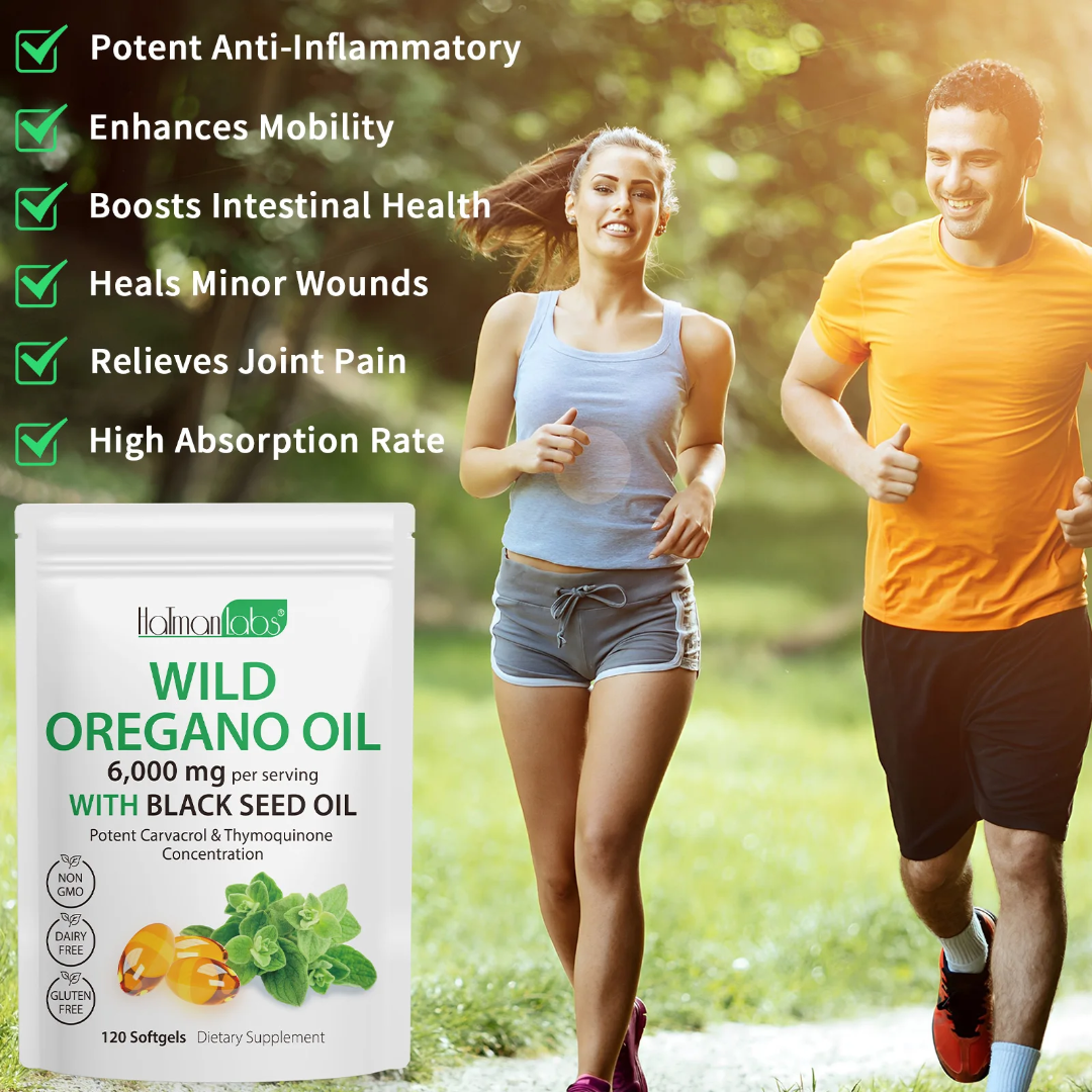 Wild Oregano Oil 6000mg + Black Seed Oil — Immune & Gut Support