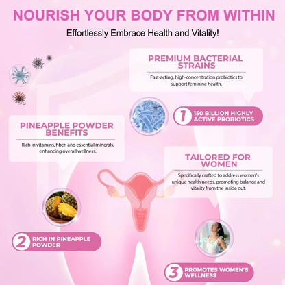 Holman Labs Vaginal Health Gummies — Probiotic + Cranberry, Pineapple