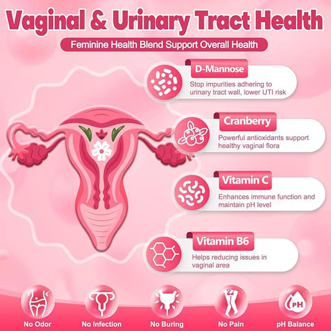 Holman Labs Vaginal Health Gummies — Probiotic + Cranberry, Pineapple
