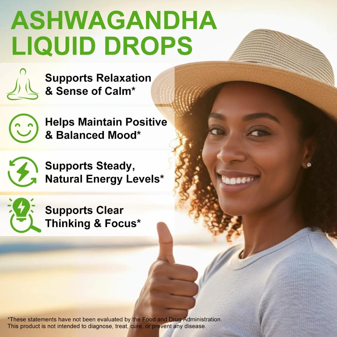 Solo Tree Ashwagandha Liquid Drops — Natural Stress & Energy Wellness Support