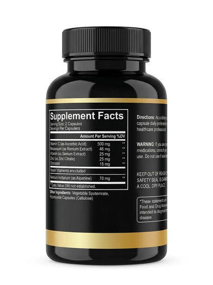 Health & Heal Ashwagandha Extra Strength 5-in-1 — Turmeric Curcumin, Rhodiola Rosea, Ginger & Black Pepper Adaptogenic Wellness Capsules