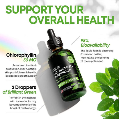 Liquid Chlorophyll Drops 60ml — Natural Detox