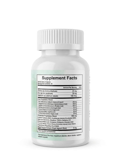 Health & Heal Liver Wellness Complex — Milk Thistle, TUDCA, NAC & Antioxidant Blend | 60 Vegetarian Capsules