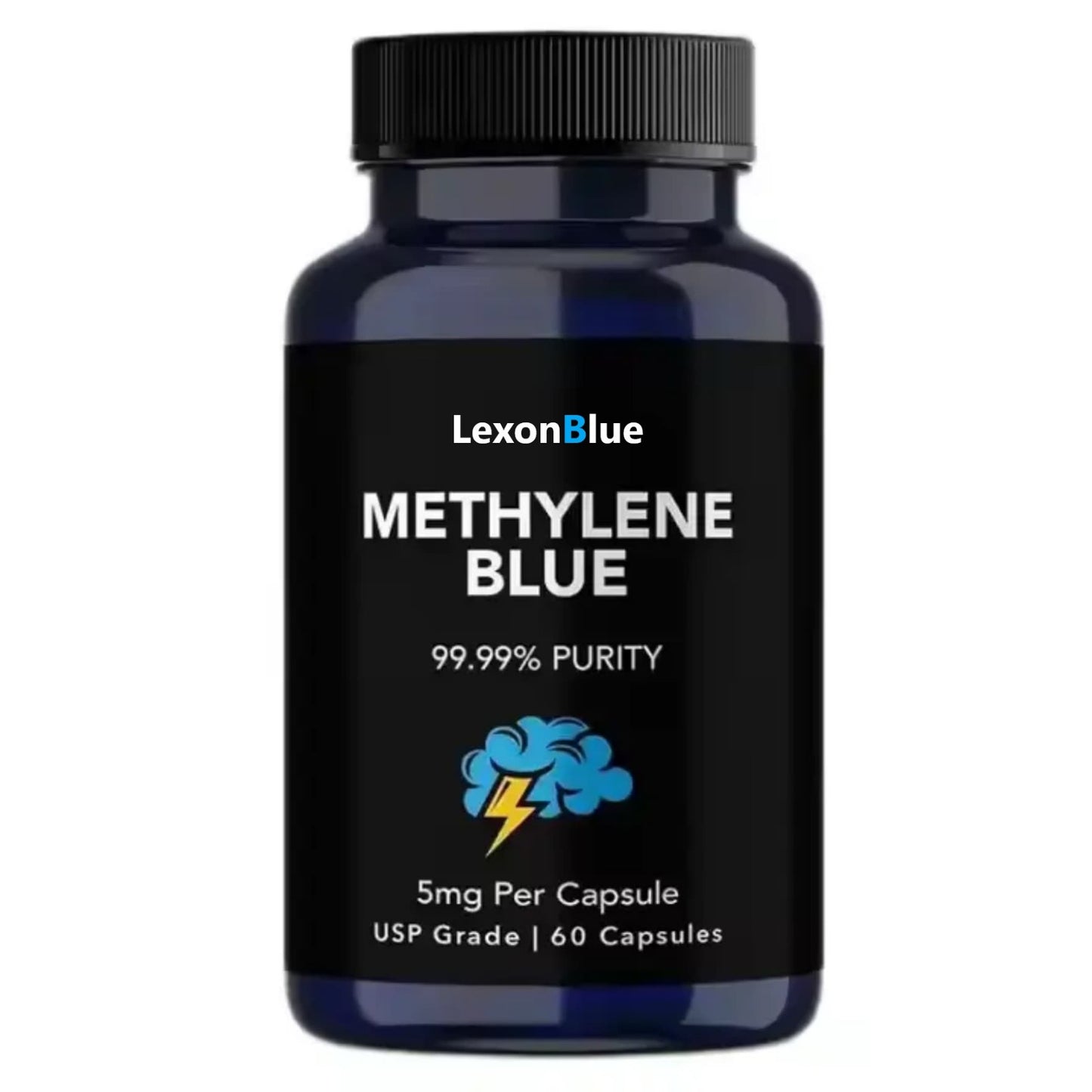 LexonBlue Methylene Blue Capsules – Cognitive Support, Brain Energy & Cellular Function Supplement | Nootropic Focus Formula