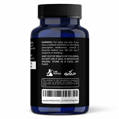 LexonBlue Methylene Blue Capsules – Cognitive Support, Brain Energy & Cellular Function Supplement | Nootropic Focus Formula