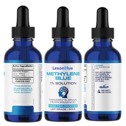 LexonBlue Methylene Blue Drops 1% USP Grade  — Focus & Cellular Energy