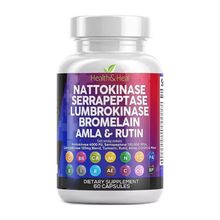 Health & Heal Flow Defend™ Enzyme Complex Lumbrokinase Serrapeptase  Bromelain Amla Rutin - Spike Protein Removal