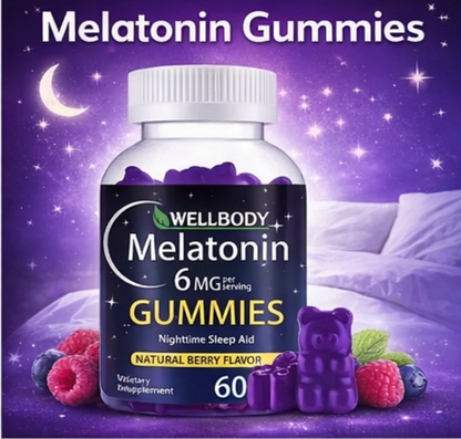 WellBody Melatonin Gummies — Sleep Support, Berry