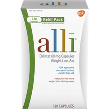 Alli Orlistat 60mg 120 Capsule Refill | Weight Loss Aid, Fat Blocker & Diet Support Capsules