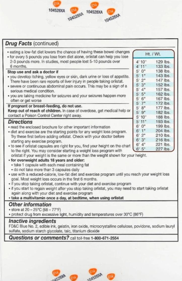Alli Orlistat 60mg — 120 Capsule Refill