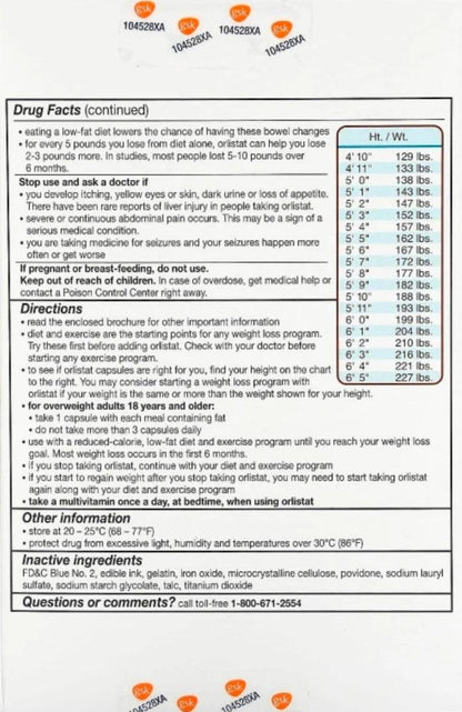 Alli Orlistat 60mg — 120 Capsule Refill