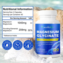 Acential Labs Magnesium Glycinate — High-Absorption Daily Mineral Botanical Wellness Capsules | 120 Capsules 2-Month Supply