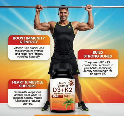 Vitamin D3 + K2 5000 IU Softgels — Bone & Immune Support