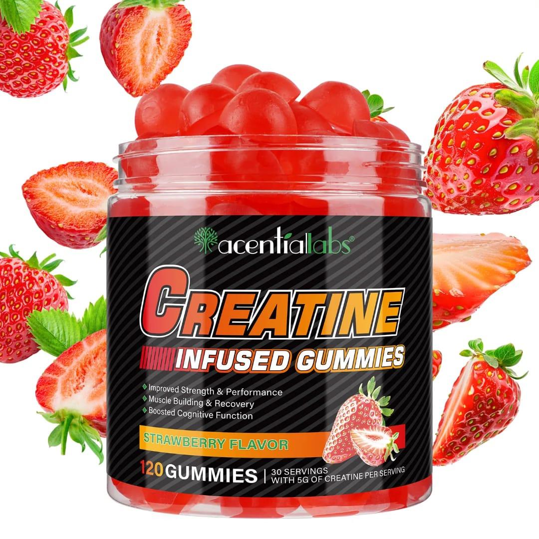 Acential Labs Creatine Monohydrate Gummies — Strawberry