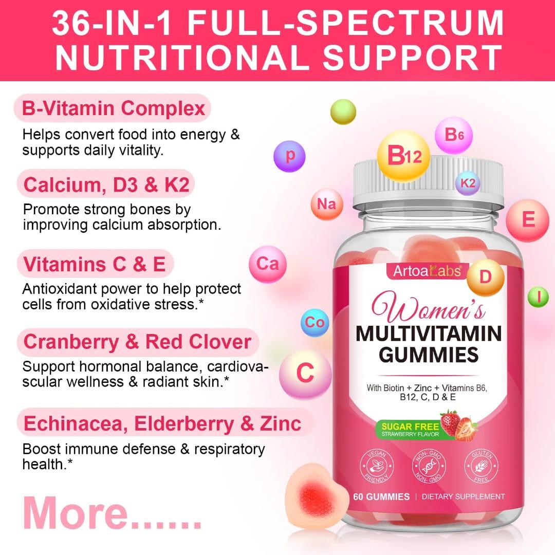 Artoa Labs Women's Multivitamin Gummies — Strawberry