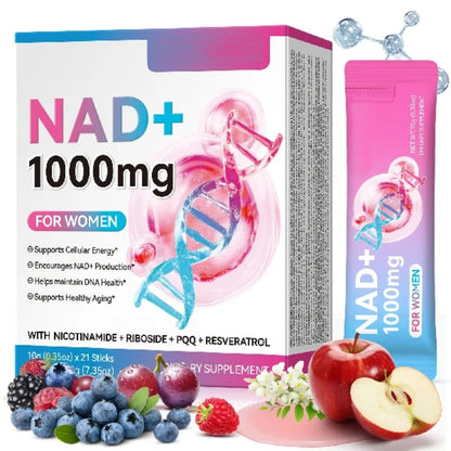OneBotanic NAD+ 1000mg For Men + Women — Cellular Energy, NAD+ Production & Healthy Ageing Wellness Sticks | 21 Servings