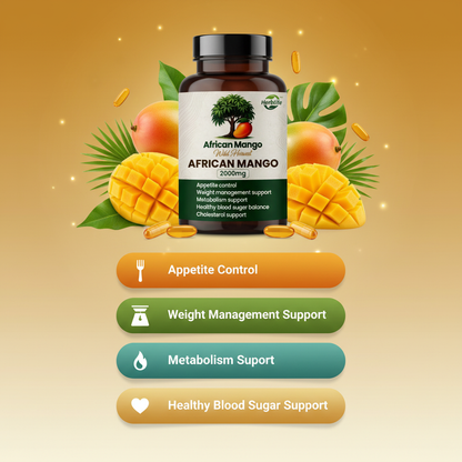 African Mango Seed Extract 1000mg Capsules — Metabolic Support (Irvingia Gabonensis)