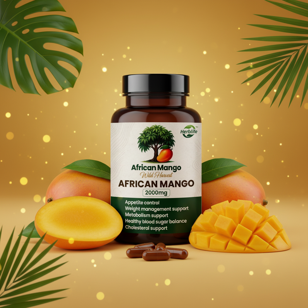 African Mango Seed Extract 1000mg Capsules — Metabolic Support (Irvingia Gabonensis)