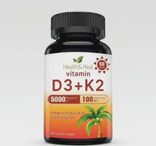 Vitamin D3 + K2 5000 IU Softgels — Bone & Immune Support