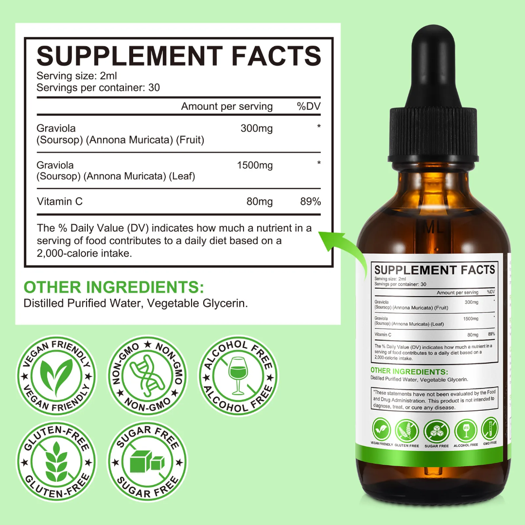 Acential Labs Soursop Graviola Drops — Daily Wellness Support