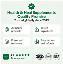 Health and Heal Supplements quality promise badge