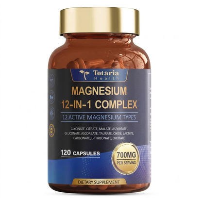 Totaria Health Magnesium 12-in-1 Complex 700mg | 120 Capsules AU