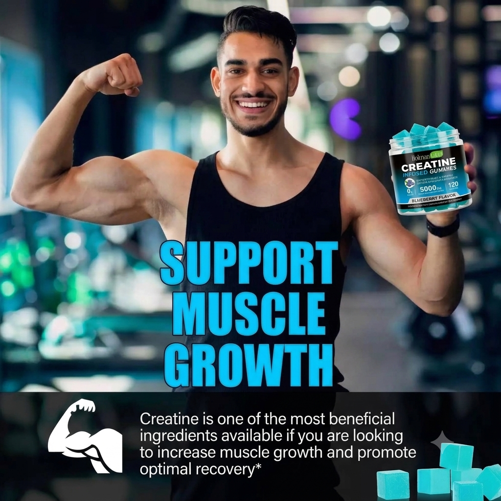 Health & Heal Creatine Monohydrate Gummies blueberry, product image 4