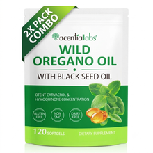 Wild Oregano Oil 6000mg + Black Seed Oil Softgels — 2 Pack Bundle | 120 Softgels