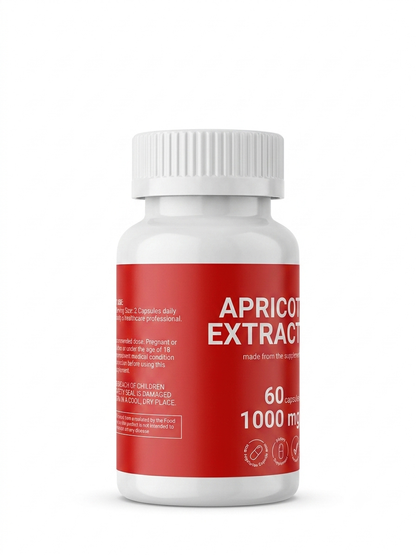 Health & Heal Apricot Extract [15:1] 1000mg — Concentrated Botanical Daily Wellness Capsules | 60 Vegetarian Capsules