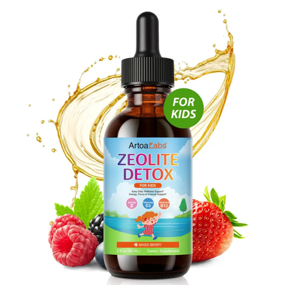ArtoaLabs Vitamin D & B12 Liquid Drops with Zeolite — Mixed Berry | 60mL | 30 Servings