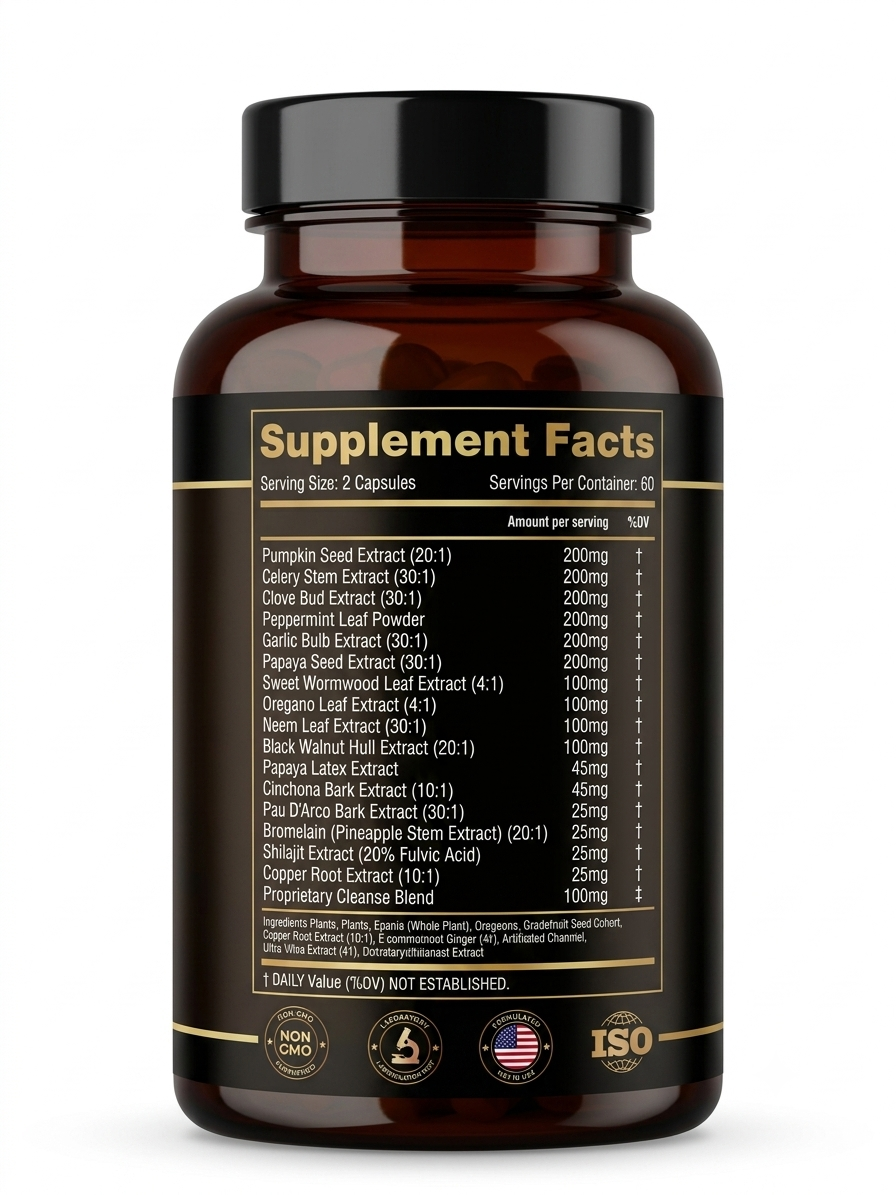 Wormwood, Black Walnut, Pumpkin Seed & Clove Capsules — 3 Pack Bundle | 360 Capsules