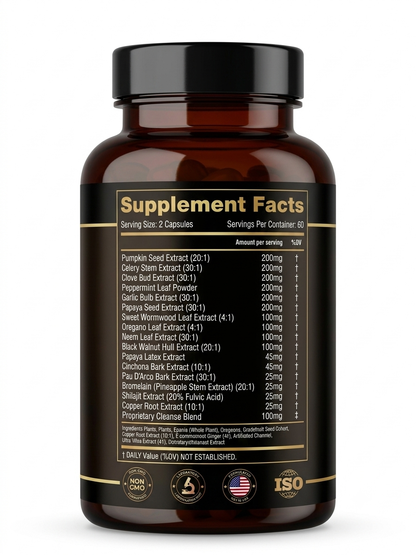 Wormwood, Black Walnut, Pumpkin Seed & Clove Capsules — 3 Pack Bundle | 360 Capsules