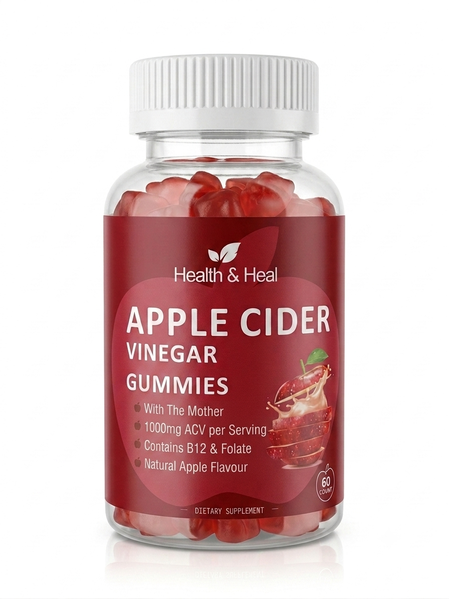 Apple Cider Vinegar Gummies with The Mother | B12, Folate & Iodine | 60 Gummies AU