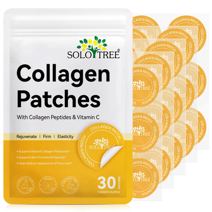 Solo Tree Collagen Peptide Patches with Vitamin C, 30 patches per resealable pouch, one month supply
